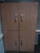 *Beech Storage Cabinet Enclosed Four Doors