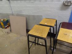 *Assorted Part Sheets of Perspex, Poster Paint and Four Stools