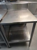 *Stainless Steel Preparation Table with Undershelf and Upstand to Rear