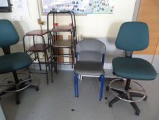*Assorted Laboratory Stools and Draftsman's Chairs