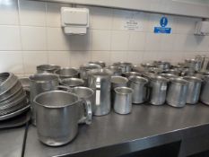 *Thirty Six Aluminium Jugs, Plate Dividers, Roasting Tins, etc.