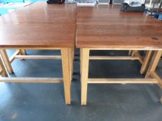 *Ten Hardwood Topped Laboratory Tables