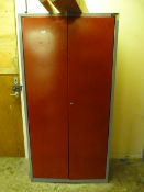 *Red and Grey Steel Lockable Cabinet