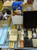 Quantity of Silver Plated and Other Cutlery, KItchenalia, Wristwatches, etc.