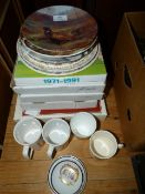 Decorative Plates and Commemorative Cups and Saucers