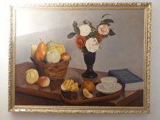 Large Gilt Framed Still Life Oil Painting by Mark Rose