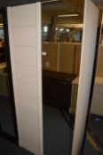 *White Double Wardrobe with Mirrored Door