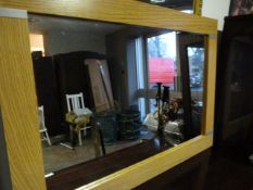 Rectangular Oak Framed Mirror