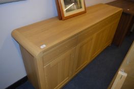 *Four Door, Two Drawer Light Oak Sideboard