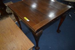Mahogany Draw Leaf Dining Table on Cabriole Legs with Claw and Ball Feet