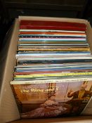 Box Containing LPs of Assorted Classical Musicals Including The King and I, Oklahoma, etc.
