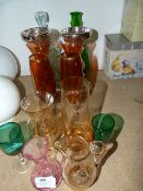 Collection of Coloured Glassware