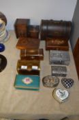 Collection of Trinket Boxes, Cigarette Boxes