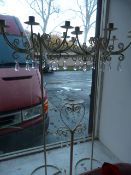 Three Wrought Iron Candelabras