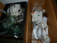 Box of Assorted Kitchenalia, Optic Stands, Lazy Susan, etc.
