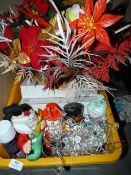 Box of Assorted Christmas Decorations