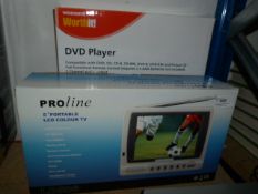Proline Portable TV and a DVD Player