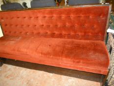 Pub Bench with Upholstered Seat and Back