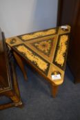 Inlaid Top Musical Sewing Box on Tripod Legs