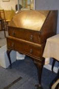 Walnut Bureau on Cabriole Legs