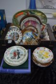 Collection of Decorative Wall Plates and Pottery