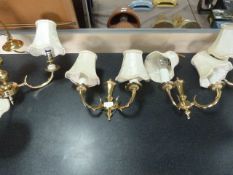 2x 3 Branch Chandelier and 2 Wall Lights