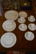 Royal Stafford Part Dinner Service and Tea Cups