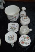Wedgwood and Kutani Crane Ornaments and Trinket Dishes