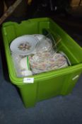 Box Containing Dinnerware, Cups, etc.