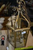 Hexagonal Brass Hole Lantern