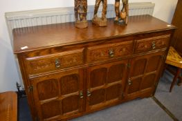 Oak Three Drawer, Three Door Sideboard
