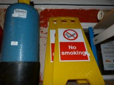 Water Softener and Two No Smoking Signs