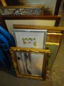 Ten Assorted Oil on Canvas, Prints and Other Framed Pictures