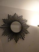 Wrought Iron Sunburst Mirror