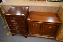 Mahogany TV Cabinet and a Hi-Fi Cabinet