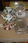 Royal Winton Jug and Bowl, Teapot, Silver Plated Ware, etc.