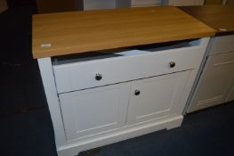 *White Double Door, Single Drawer Sideboard Unit