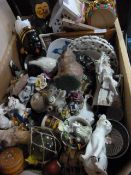 Box Containing Decorative China Including Adley and Other Continental Pieces