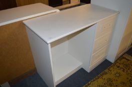 *White Three Drawer Desk