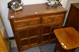 Two Door, Two Drawer Oak Sideboard