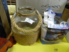 Glass Candle Holder and a Disney Nightlight