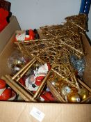 Box of Christmas Decorations