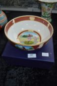 Royal Worcester Decorative Bowl with Golfing Scene