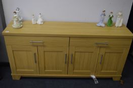 *Light Oak Two Drawer, Four Door Sideboard Unit