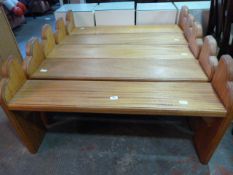 Five Solid Mahogany Children's Benches