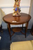 Mahogany Oval Topped Occasional Table