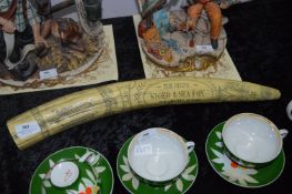 Reproduction Resin Scrimshaw Style Whales Tooth