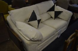 White Upholstered Bed Settee