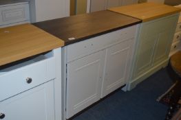 *Grey with Darkwood Top Sideboard Unit