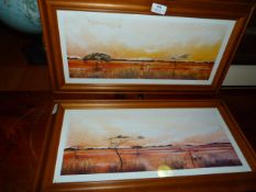 Pair of Framed African Style Prints
